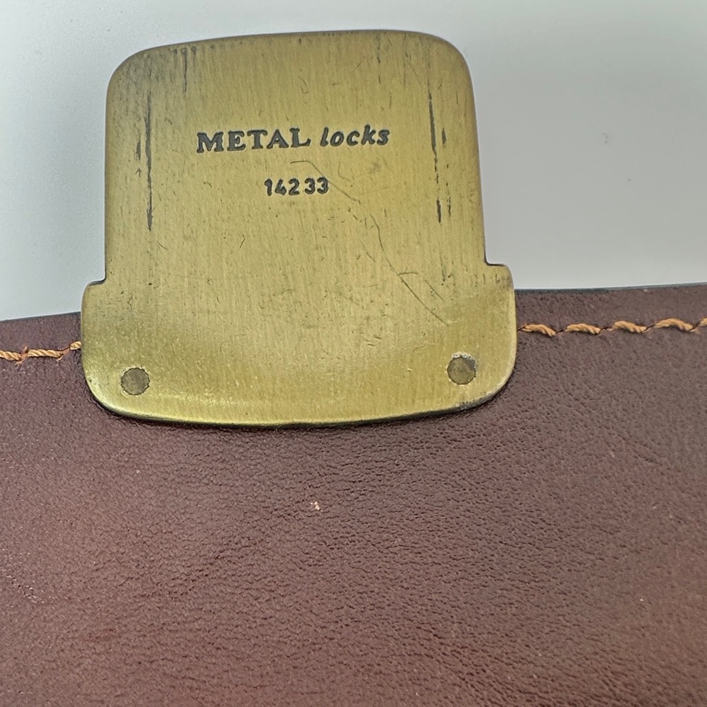 Vintage Old Angler Firenze Italian Leather Briefcase Messenger Bag Brown Laptop - Picture 5 of 13